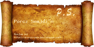 Porcz Semjén névjegykártya